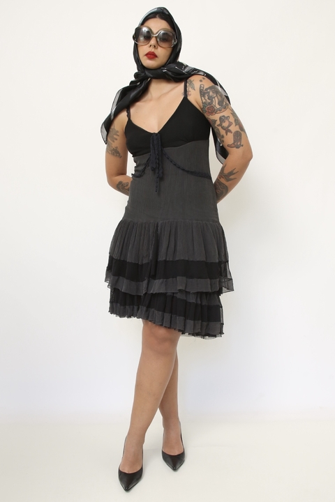 Vestido preto IODICE seda