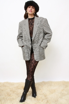 Blazer xadrez YSL vintage classico - Capichó Brechó