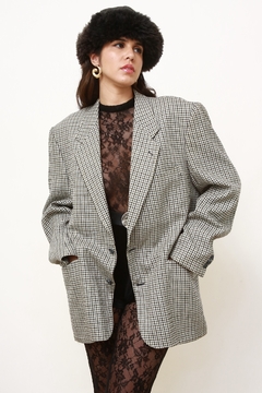 Imagem do Blazer xadrez YSL vintage classico