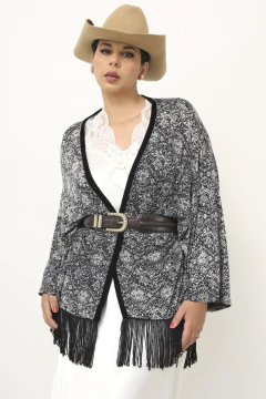 Poncho malha com franja RUBINELLA na internet