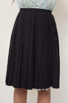 Saia xadrez azul com marrom na internet