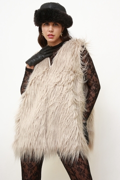 Maxi colete pelucia vintage - comprar online