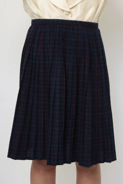 Saia xadrez azul com vermelho - comprar online