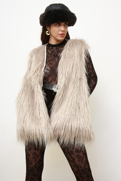 Maxi colete pelucia vintage