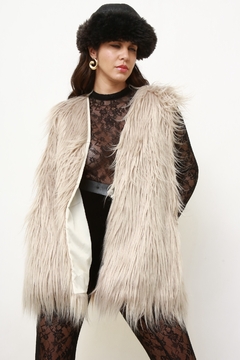 Maxi colete pelucia vintage - comprar online