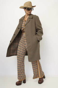 Casaco 100% lã forro xadrez - Capichó Brechó