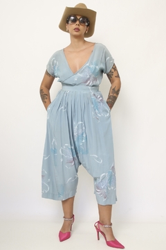 Conjunto azul estampado BLUSA + CALÇA na internet
