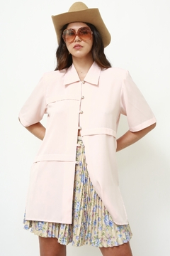 Camisa rosa longa CGC na internet