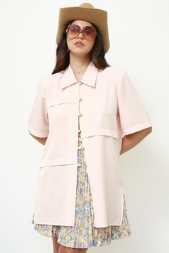 Camisa rosa longa CGC - comprar online