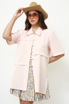 Camisa rosa longa CGC - Capichó Brechó