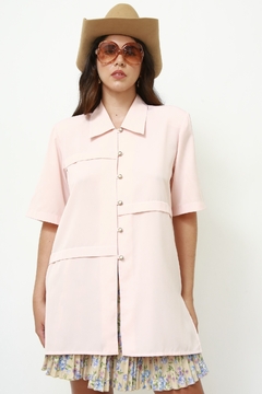 Camisa rosa longa CGC na internet