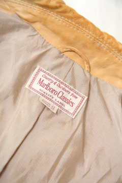 Jaqueta MARLBORO couro vintage western classica