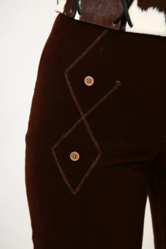 Calça veludo marrom vintage - comprar online