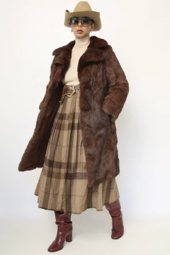 Casaco PELE marrom vintage na internet