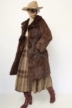 Casaco PELE marrom vintage - comprar online