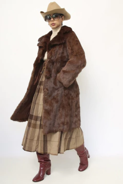 Casaco PELE marrom vintage - loja online