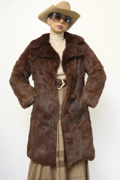 Casaco PELE marrom vintage