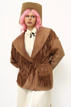 Jaqueta franja marrom western acinturada FORENZA - comprar online