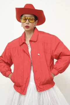 Jaqueta vermelha nylon bomber JOOLA - Capichó Brechó