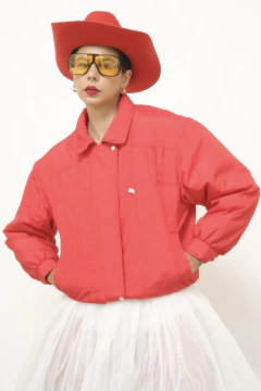 Jaqueta vermelha nylon bomber JOOLA na internet