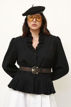 Terninho preto babado CGC - comprar online