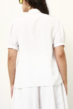 Camisa branca mng princesa renda - loja online