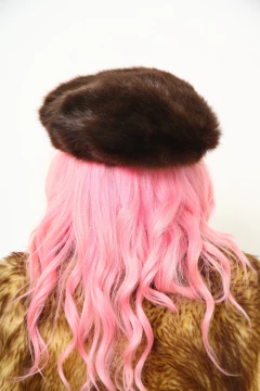 Boina pele marrom pelo comprido - loja online