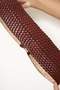 Cinto 100% couro trisse marrom grosso - comprar online