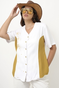 Imagem do Blazer viscose bicolor bordado