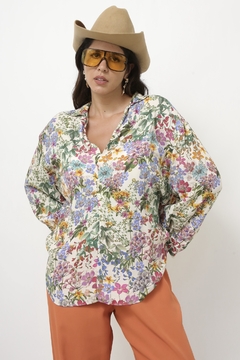 Camisa ZARA flores bata - loja online