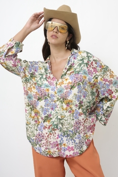 Camisa ZARA flores bata - Capichó Brechó