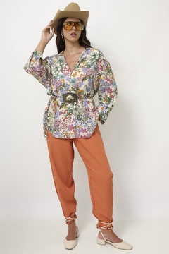 Camisa ZARA flores bata - loja online