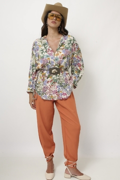 Camisa ZARA flores bata na internet