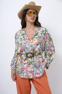 Camisa ZARA flores bata - comprar online