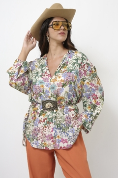 Camisa ZARA flores bata - Capichó Brechó