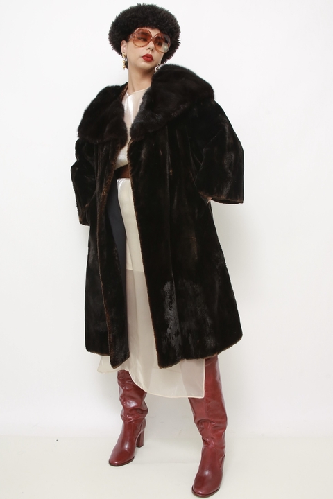 Casaco pele forrado vintage