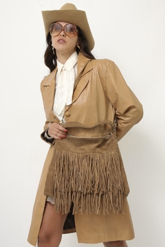 Imagem do Bolsa franja western couro