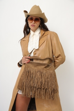 Bolsa franja western couro