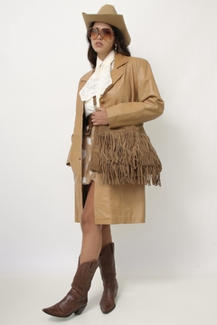 Bolsa franja western couro