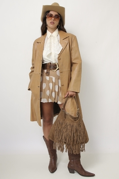 Bolsa franja western couro