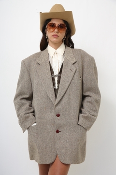 Maxi blazer 100% lã AKKAR - loja online