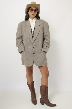 Maxi blazer 100% lã AKKAR - comprar online