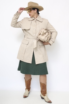 Trenc Coat Simulassão bege classico - comprar online