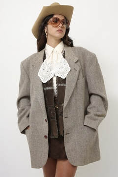 Maxi blazer 100% lã AKKAR - comprar online