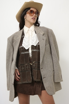 Maxi blazer 100% lã AKKAR - comprar online