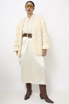 Imagem do Cardigan tricot manga bufante creme