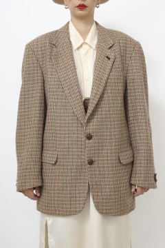 Blazer xadrez bege claro MANOR HOUSE - comprar online