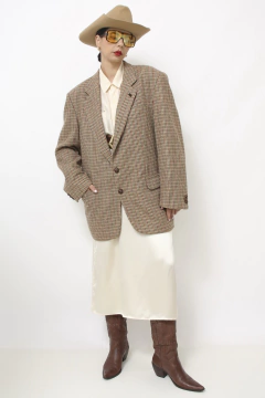 Blazer xadrez bege claro MANOR HOUSE - comprar online