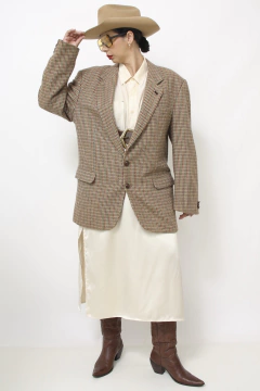 Blazer xadrez bege claro MANOR HOUSE