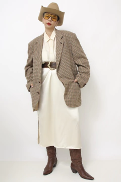 Blazer xadrez bege claro MANOR HOUSE - loja online